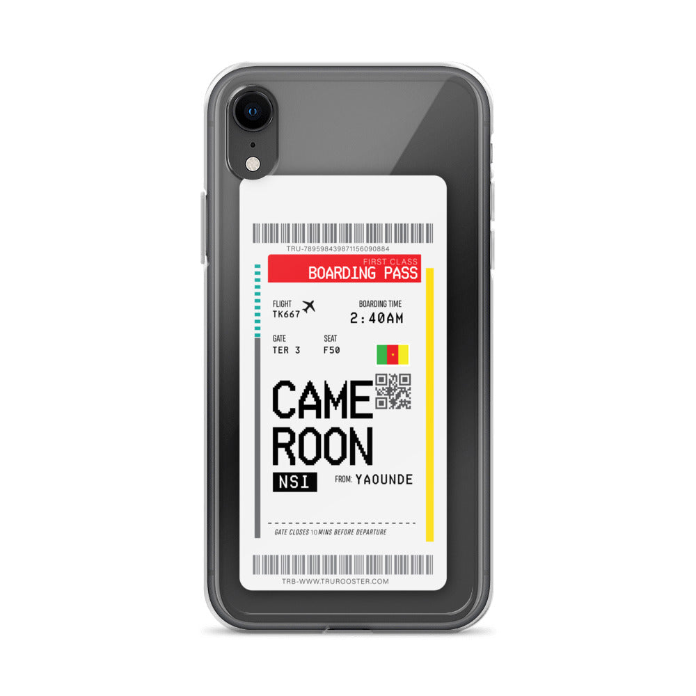 Cameroon Transit Boarding Pass iPhone Case