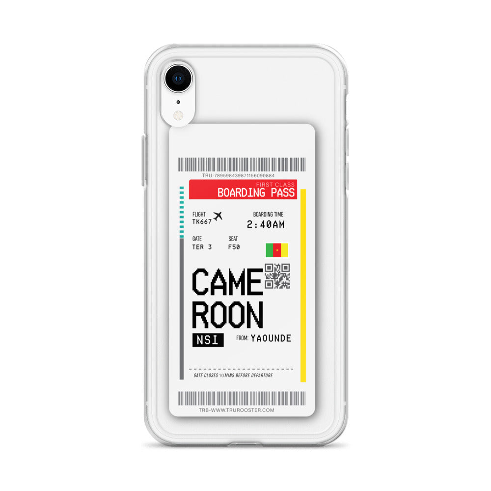 Cameroon Transit Boarding Pass iPhone Case