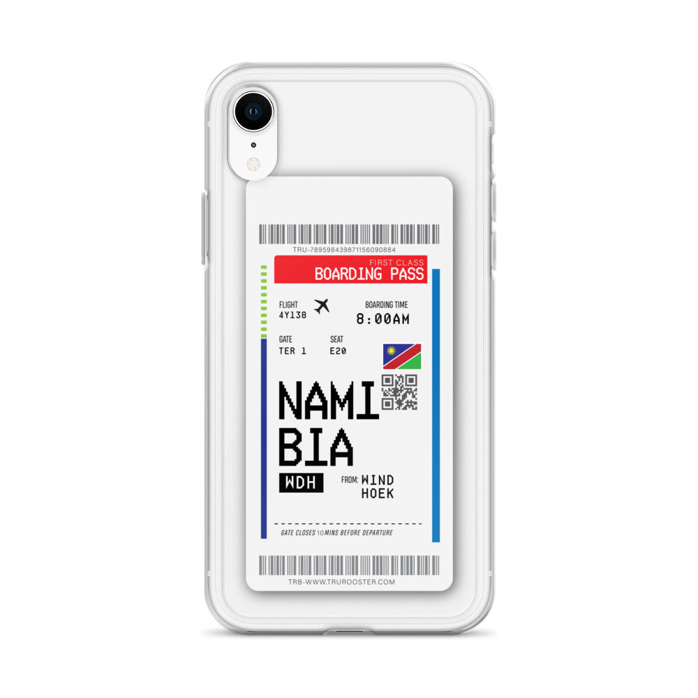 Namibia Transit Boarding pass iPhone Case