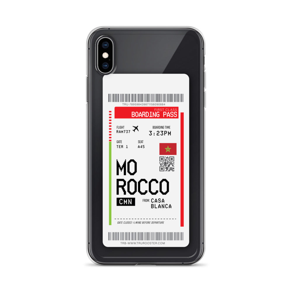 Morocco Transit Boarding pass iPhone Case