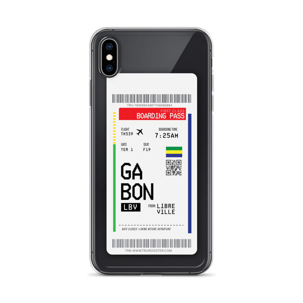 Gabon Transit Boarding pass iPhone Case
