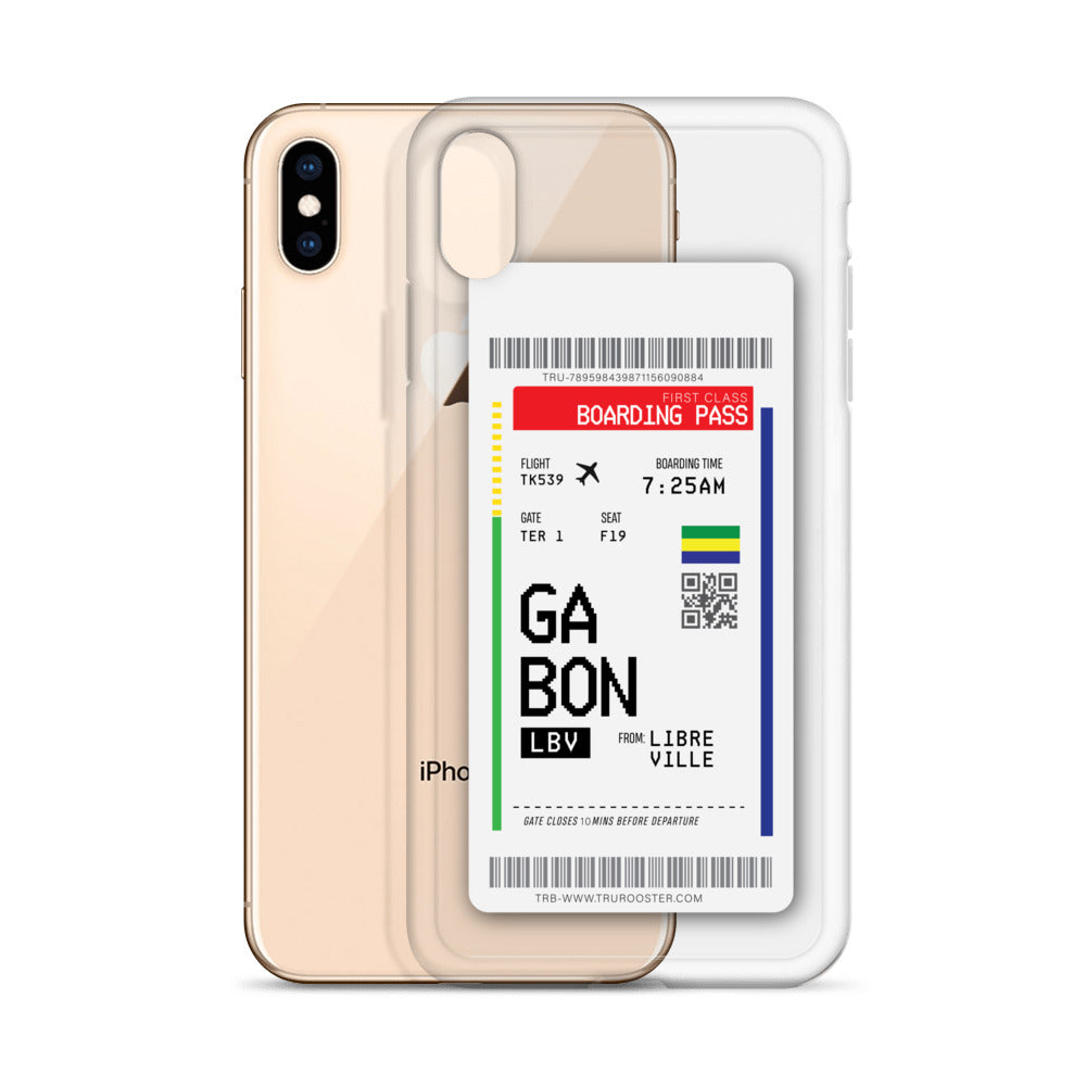 Gabon Transit Boarding pass iPhone Case