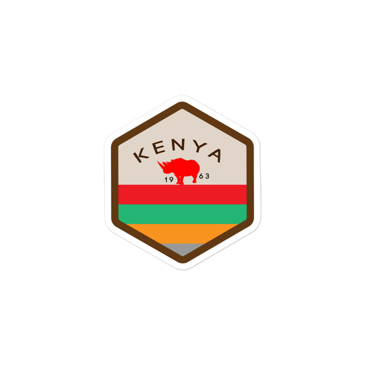Kenya Rhino Badge stickers