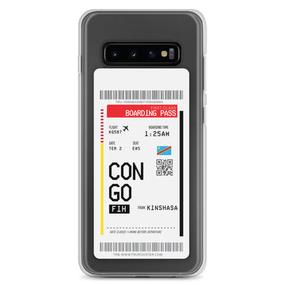 Democratic Republic Of Congo Transit Boarding pass Samsung Case