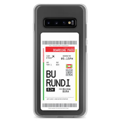Burundi Transit Boarding Pass Samsung Case
