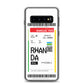 Rwanda Transit Boarding pass Samsung Case