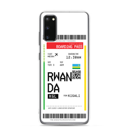 Rwanda Transit Boarding pass Samsung Case