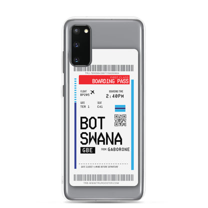 Botswana Transit Boarding Pass Samsung Case