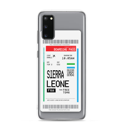 Sierra Leone Transit Boarding Pass Samsung Case