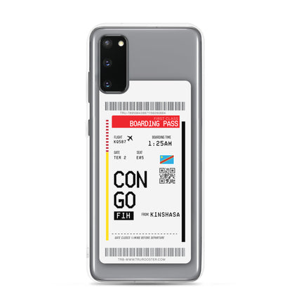 Democratic Republic Of Congo Transit Boarding pass Samsung Case