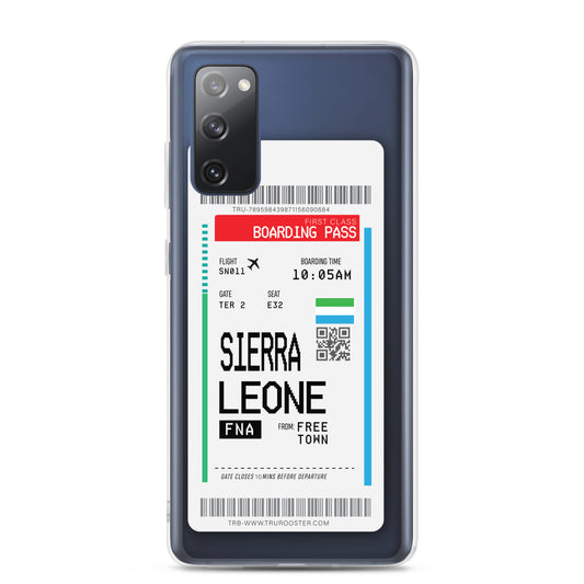 Sierra Leone Transit Boarding Pass Samsung Case