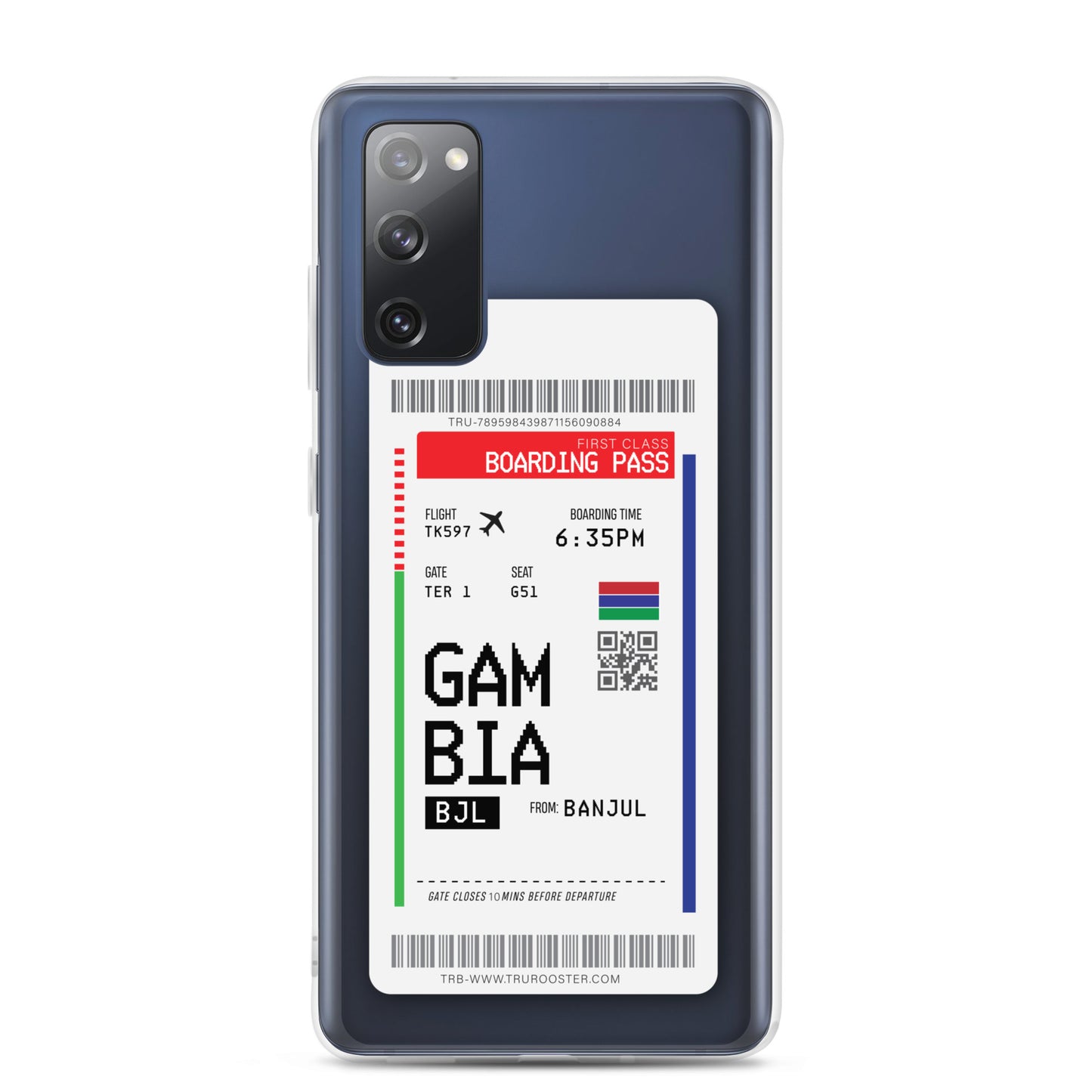 Gambia Transit Boarding pass Samsung Case