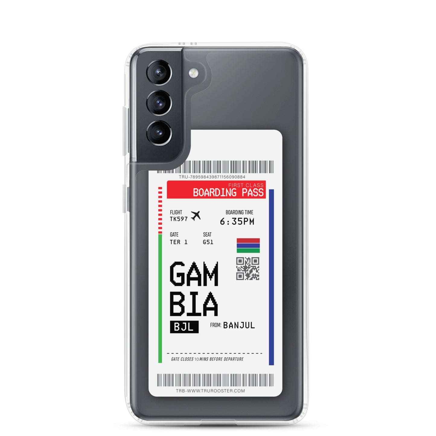 Gambia Transit Boarding pass Samsung Case
