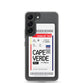 Cape Verde Transit Boarding Pass Samsung Case