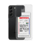 South Africa Transit Boarding pass Samsung Case